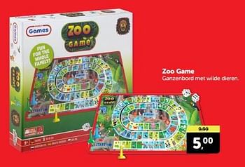 Promotions Zoo game ganzenbord met wilde dieren - Grafix - Valide de 20/04/2024 à 28/04/2024 chez BoekenVoordeel