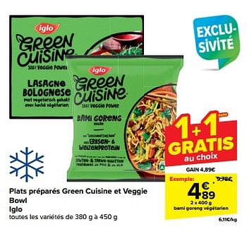 Promotions Bami goreng végétarien - Iglo - Valide de 24/04/2024 à 30/04/2024 chez Carrefour