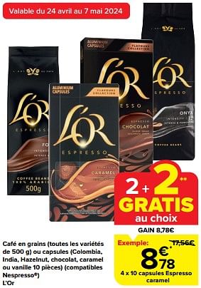 Promoties Capsules espresso caramel - Douwe Egberts - Geldig van 24/04/2024 tot 30/04/2024 bij Carrefour