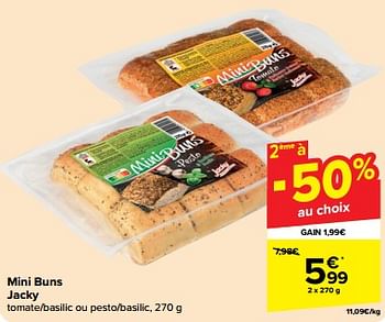 Promotions Mini buns jacky - Jacky - Valide de 24/04/2024 à 30/04/2024 chez Carrefour