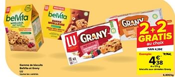 Promoties Biscuits aux céréales grany - Lu - Geldig van 24/04/2024 tot 30/04/2024 bij Carrefour