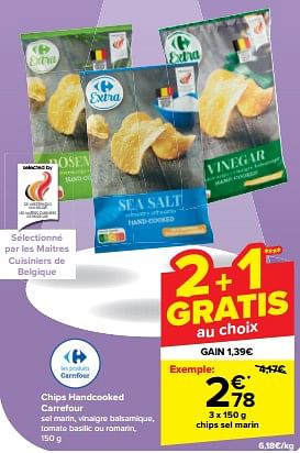 Promotions Chips sel marin - Produit maison - Carrefour  - Valide de 24/04/2024 à 30/04/2024 chez Carrefour