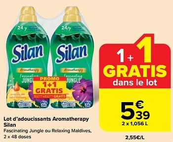 Promoties Lot d’adoucissants aromatherapy silan - Silan - Geldig van 24/04/2024 tot 30/04/2024 bij Carrefour