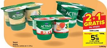 Promoties Yaourt activia yaourt aux fibres muesli - Danone - Geldig van 24/04/2024 tot 30/04/2024 bij Carrefour