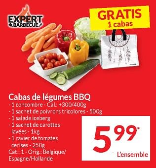 Promoties Cabas de legumes bbq - Huismerk - Intermarche - Geldig van 23/04/2024 tot 28/04/2024 bij Intermarche