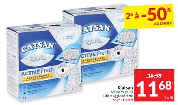 Promoties Catsan active fresh - Catsan - Geldig van 23/04/2024 tot 28/04/2024 bij Intermarche