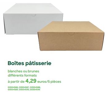 Promotions Boîtes pâtisserie - Produit Maison - Ava - Valide de 01/04/2024 à 31/07/2024 chez Ava