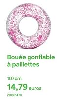Promotions Bouée gonflable à paillettes - Produit Maison - Ava - Valide de 01/04/2024 à 31/07/2024 chez Ava