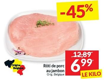 Promotions Roti de porc au jambon - Produit maison - Intermarche - Valide de 23/04/2024 à 28/04/2024 chez Intermarche