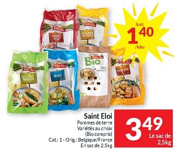 Promotions Saint eloi pommes de terre - Saint Eloi - Valide de 23/04/2024 à 28/04/2024 chez Intermarche