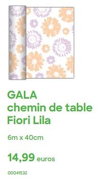 Promoties Gala chemin de table fiori lila - Gala - Geldig van 01/04/2024 tot 31/07/2024 bij Ava