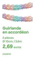 Promotions Guirlande en accordéon - Produit Maison - Ava - Valide de 01/04/2024 à 31/07/2024 chez Ava