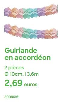 Promotions Guirlande en accordéon - Produit Maison - Ava - Valide de 01/04/2024 à 31/07/2024 chez Ava
