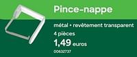 Promotions Pince-nappe - Produit Maison - Ava - Valide de 01/04/2024 à 31/07/2024 chez Ava