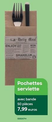 Promoties Pochettes serviette - Huismerk - Ava - Geldig van 01/04/2024 tot 31/07/2024 bij Ava