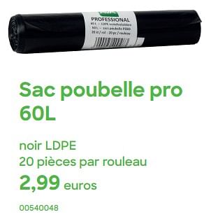 Promotions Sac poubelle pro - Produit Maison - Ava - Valide de 01/04/2024 à 31/07/2024 chez Ava