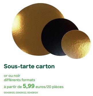 Promoties Sous-tarte carton - Huismerk - Ava - Geldig van 01/04/2024 tot 31/07/2024 bij Ava