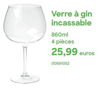 Promotions Verre à gin incassable - Produit Maison - Ava - Valide de 01/04/2024 à 31/07/2024 chez Ava