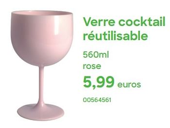 Promotions Verre cocktail réutilisable - Produit Maison - Ava - Valide de 01/04/2024 à 31/07/2024 chez Ava