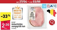 Promoties Ambachtelijke ovengegrilde ham - Huismerk - Aldi - Geldig van 29/04/2024 tot 05/05/2024 bij Aldi