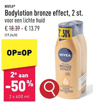 Promoties Bodylotion bronze effect - Nivea - Geldig van 29/04/2024 tot 05/05/2024 bij Aldi