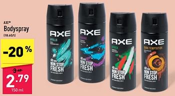 Promoties Bodyspray - Axe - Geldig van 29/04/2024 tot 05/05/2024 bij Aldi