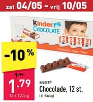 Promoties Chocolade - Kinder - Geldig van 29/04/2024 tot 05/05/2024 bij Aldi