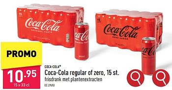 Promoties Coca-cola regular of zero - Coca Cola - Geldig van 29/04/2024 tot 05/05/2024 bij Aldi