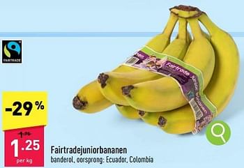 Promotions Fairtradejuniorbananen - Produit maison - Aldi - Valide de 29/04/2024 à 05/05/2024 chez Aldi