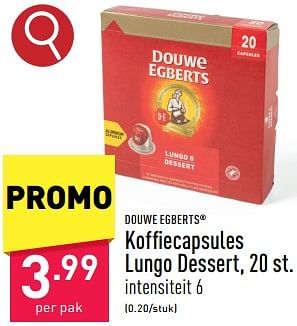 Promotions Koffiecapsules lungo dessert - Douwe Egberts - Valide de 29/04/2024 à 05/05/2024 chez Aldi