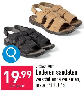 Promotions Lederen sandalen - UP2Fashion - Valide de 29/04/2024 à 05/05/2024 chez Aldi