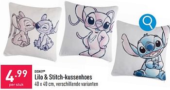 Promotions Lilo + stitch-kussenhoes - Disney - Valide de 29/04/2024 à 05/05/2024 chez Aldi