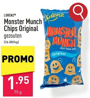 Promoties Monster munch chips original - lorenz - Geldig van 29/04/2024 tot 05/05/2024 bij Aldi