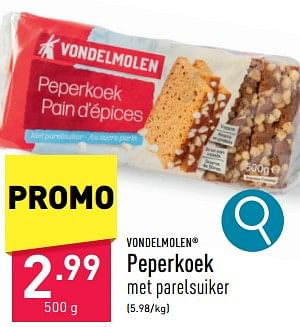 Promotions Peperkoek - Vondelmolen - Valide de 29/04/2024 à 05/05/2024 chez Aldi