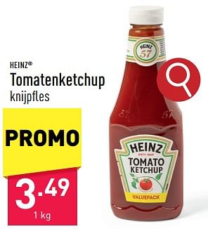 Promoties Tomatenketchup - Heinz - Geldig van 29/04/2024 tot 05/05/2024 bij Aldi