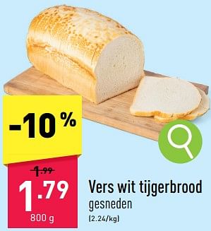 Promoties Vers wit tijgerbrood - Huismerk - Aldi - Geldig van 29/04/2024 tot 05/05/2024 bij Aldi