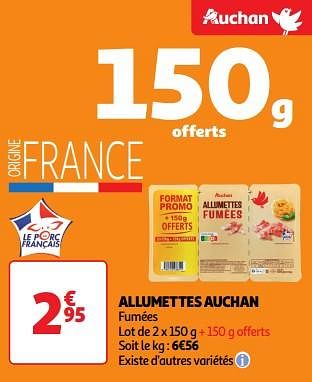 Promoties Allumettes auchan - Huismerk - Auchan - Geldig van 23/04/2024 tot 28/04/2024 bij Auchan