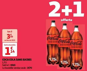 Promoties Coca cola sans sucres - Coca Cola - Geldig van 23/04/2024 tot 28/04/2024 bij Auchan