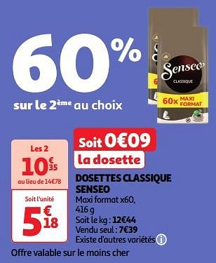 Promoties Dosettes classique senseo - Douwe Egberts - Geldig van 23/04/2024 tot 28/04/2024 bij Auchan