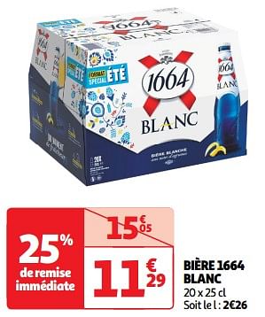 Promoties Bière 1664 blanc - Kronenbourg - Geldig van 23/04/2024 tot 28/04/2024 bij Auchan