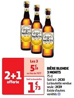 Promoties Bière blonde 3 monts - 3 Monts - Geldig van 23/04/2024 tot 28/04/2024 bij Auchan