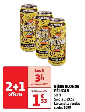Promoties Bière blonde pélican - Pélican - Geldig van 23/04/2024 tot 28/04/2024 bij Auchan