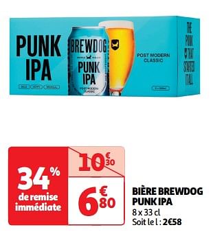 Promoties Bière brewdog punk ipa - Brewdog - Geldig van 23/04/2024 tot 28/04/2024 bij Auchan