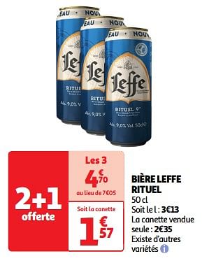 Promoties Bière leffe rituel - Leffe - Geldig van 23/04/2024 tot 28/04/2024 bij Auchan