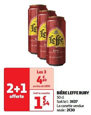 Promoties Bière leffe ruby - Leffe - Geldig van 23/04/2024 tot 28/04/2024 bij Auchan