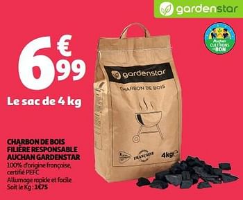 Promoties Charbon de bois filière responsable auchan gardenstar - GardenStar - Geldig van 23/04/2024 tot 28/04/2024 bij Auchan