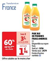 Promoties Pur jus de pommes frais andros - Andros - Geldig van 23/04/2024 tot 28/04/2024 bij Auchan