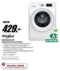 Whirlpool ffb9469wvee wasmachine voorlader-Whirlpool