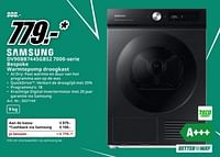 Promoties Samsung dv90bb7445gbs2 7000-serie bespoke warmtepomp droogkast - Samsung - Geldig van 22/04/2024 tot 28/04/2024 bij Media Markt