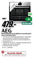 Promotions Aeg bps335061m serie 6000 surroundcook four multifonction - AEG - Valide de 22/04/2024 à 28/04/2024 chez Media Markt